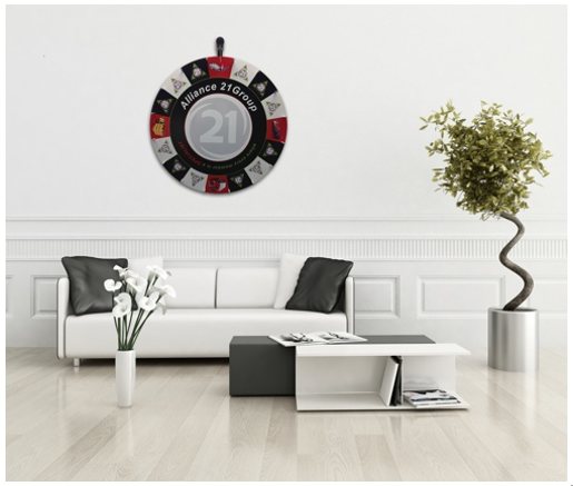 gluecksrad wandmontage